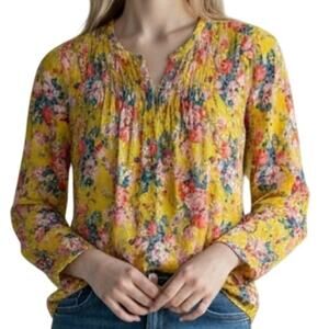 J. Crew Liberty Fabric Magical Bouquet Floral Print Size 10 Cotton Blouse
